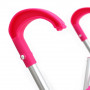 Коляска-трость для кукол розовая (мишки, розовый кант) Synergy 9302/цвeт№2