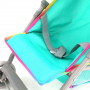 Прогулочная коляска для кукол бирюзовая (радужный кант, цикламен) Synergy 9304B/цвeт№2