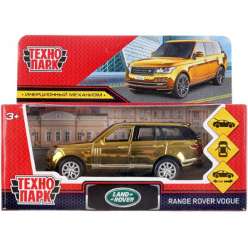 Машина Range Rover Vogue хром 12см золото металл, инерция Технопарк VOGUE-12CH-GD