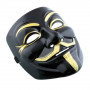 Карнавальная маска Гая Фокса черная 9690