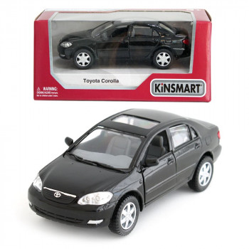 Машина Toyota Corolla черная металл инерция Kinsmart КТ5099W