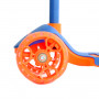Самокат Crazy сине-оранжевый (подсветка колес) KMS SK-099