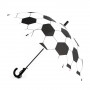Зонт-трость Футбольный мяч черный полуавтомат (полиэтилен) 69988