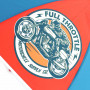 Зонт-трость Motorcycles со свистком полуавтомат (полиэтилен) 69989-2
