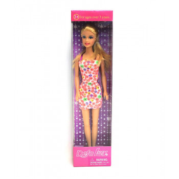 Кукла красотка - модница Defa Lucy платье розовое в цветочек