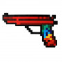 Пистолет пиксель красный 20 см (дерево) KR2707217-1
