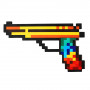 Пистолет пиксель желтый 20 см (дерево) KR2707217-4