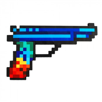 Пистолет пиксель синий 20 см (дерево) KR2707217-5