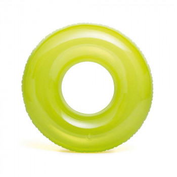 Круг надувной Bubble прозрачный зеленый неон 76 см Intex 59260
