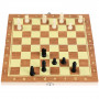 Шахматы деревянные с пласт. фигурами,2в1 (шахматы+шашки)