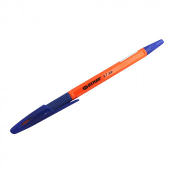 Ручка шариковая синяя (оранжевый корпус, резина) Asmar AR-2244