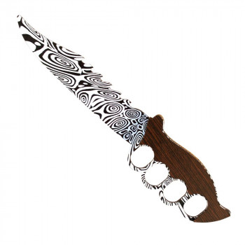 Нож-кастет Дамасская сталь 18 см (дерево) KR2707236-10