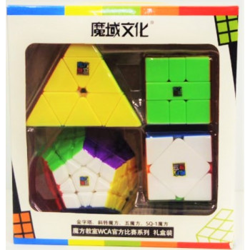 Кубик набор 4в1 (2 кубика, пирамида и многогранник) MoYu
