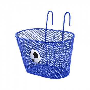 Корзина детская Футбольный мяч синяя 25х15х14,5 см сталь 431424