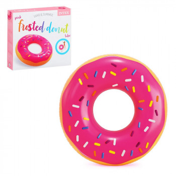 Круг надувной Розовый пончик (9 лет) Intex 56256