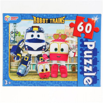 Пазлы классические Robot Trains (60 деталей) Умные игры 4630115523451