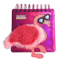Детский блокнот для записей с 3D аппликацией, цвет фуксия, фламинго