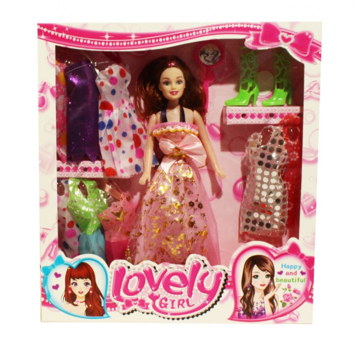 Кукла Lovely Girl 27см (одежда, обувь, аксессуары) V28A