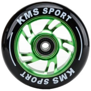 Колесо для трюкового самоката KMS Sport 110 мм алюминий зеленый спиральная звезда 20021