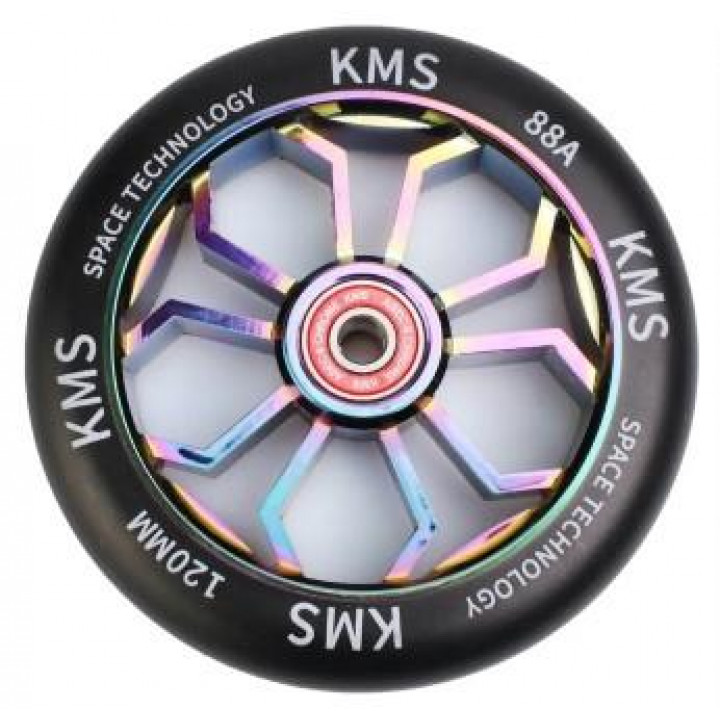 Колесо для трюкового самоката KMS Sport 120 мм алюминий бензин медуза 20045