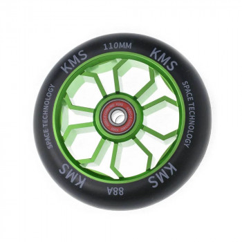 Колесо для трюкового самоката KMS Sport 110 мм алюминий зеленый медуза 5996