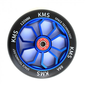 Колесо для трюкового самоката KMS Sport 120 мм алюминий синий медуза 20038