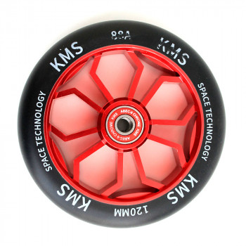 Колесо для трюкового самоката KMS Sport 120 мм алюминий красный медуза 20038