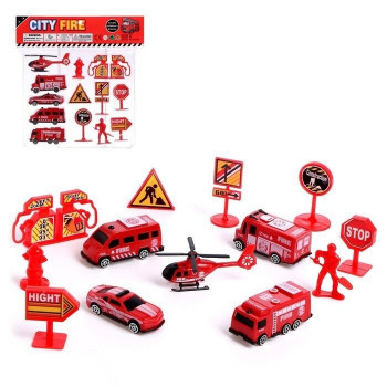 Набор игровой Пожарная служба City Fire транспорт