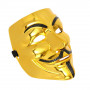 Карнавальная маска Гая Фокса золото 9692