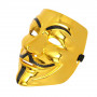 Карнавальная маска Гая Фокса золото 9692