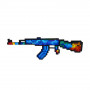 Автомат АК-47 пиксель синий 57 см (дерево) KR2707219-4