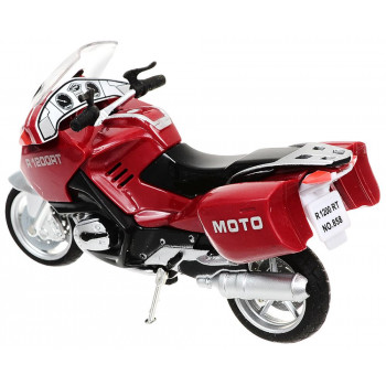Модель Мотоцикл Туристбайк 12,5 см красный металл (свет, звук, подв. элементы) Технопарк 586856-R-2