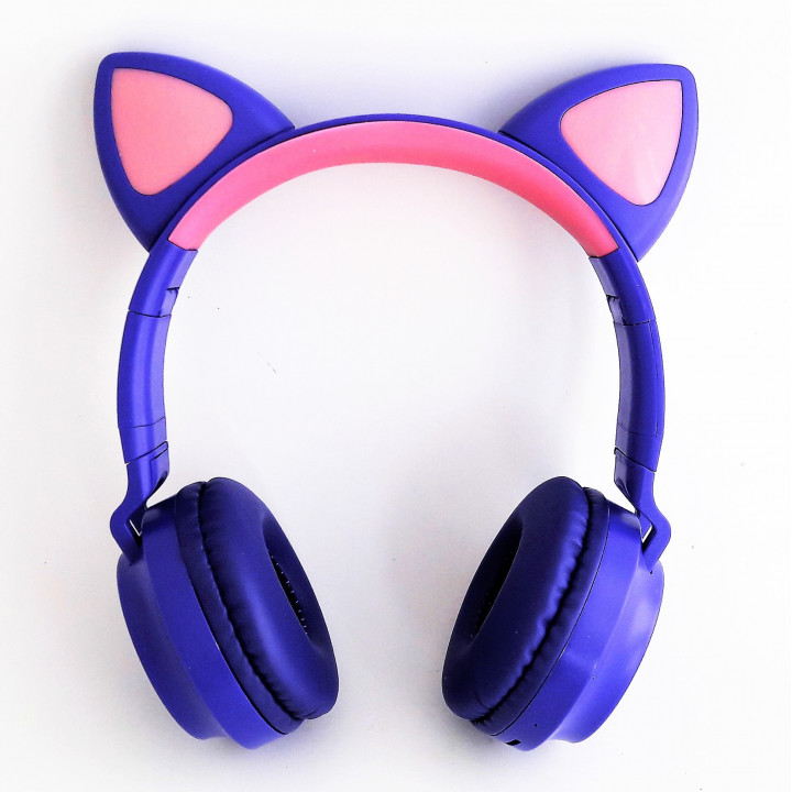 Наушники с ушками Cat ear синие