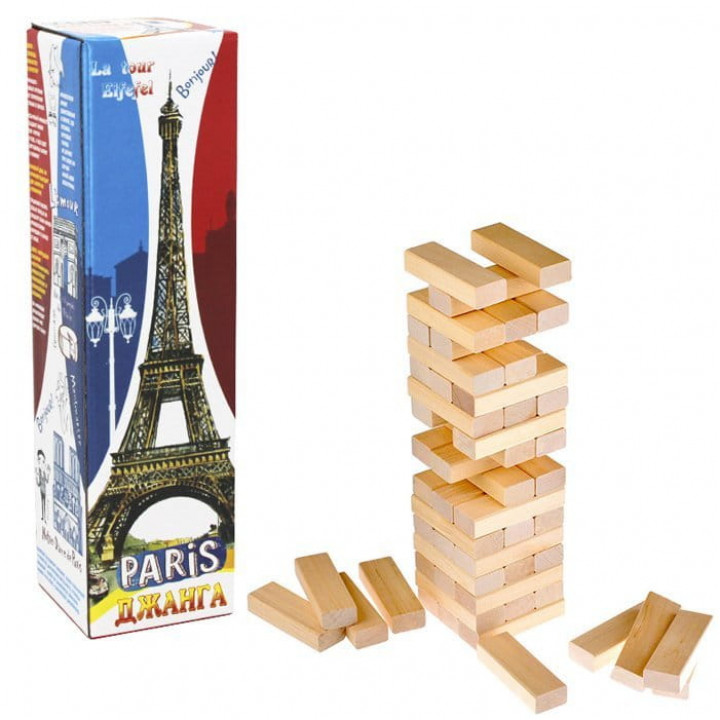 Настольная игра Джанга Башня Париж 54 блока
