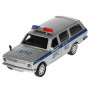 Машина ГАЗ-2402 Волга Полиция 12 см серебро металл инерция Технопарк 2402-12POL-SR