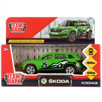 Машина Skoda Kodiaq Спорт 12 см зеленая металл инерция Технопарк KODIAQ-S