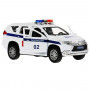Машина Mitsubishi Pajero Sport Полиция 12 см белая металл инерция Технопарк PAJEROS-12POL-WH