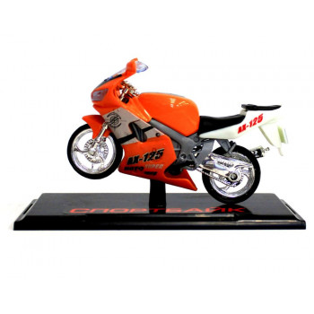 Модель мотоцикла спортбайк Технопарк, подвижные элементы, оранжевый