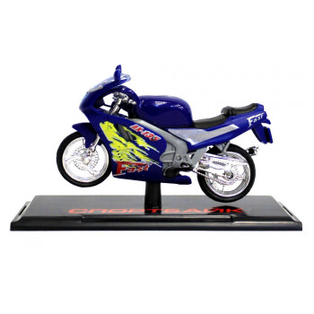 Модель мотоцикла спортбайк Технопарк, подвижные элементы, синий
