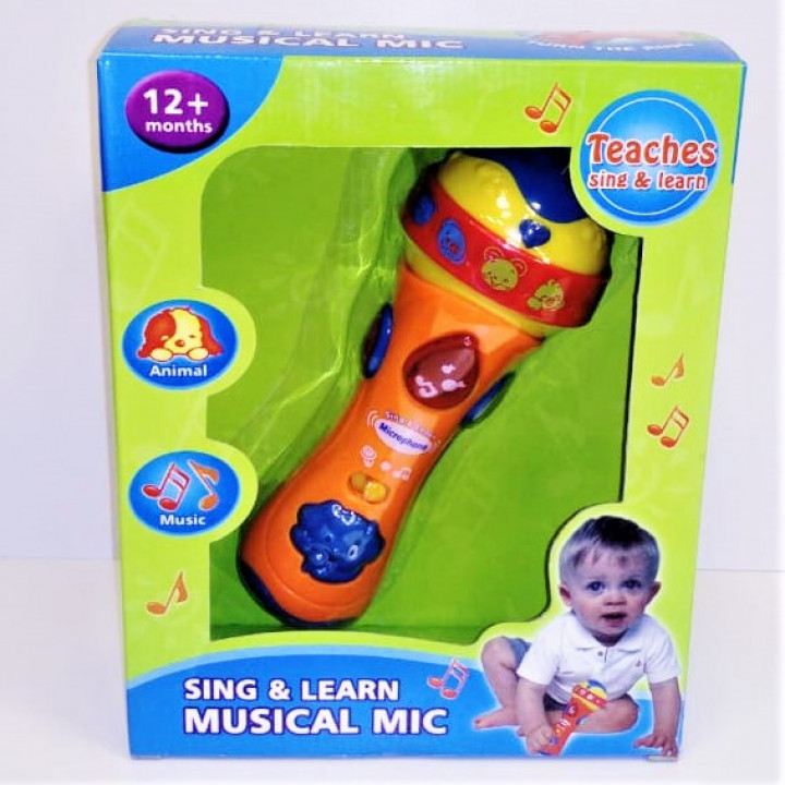 Микрофон для малышей на бат. в коробке