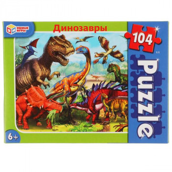 Пазлы классические Динозавры (104 детали) Умные игры 4680107902610