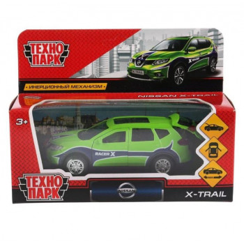 Машина Nissan X-Trail Спорт 12 см зеленая металл инерция Технопарк X-TRAIL-S