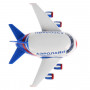 Модель Самолет Аэролайн 10 см металл инерция (свет, звук) Технопарк CT10-080-2