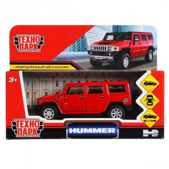 Машина Hummer H2 12 см красная металл инерция Технопарк HUM2-12-RD