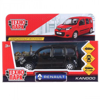 Машина Renault Kangoo 12 см черная металл инерция Технопарк KANGOO-BK