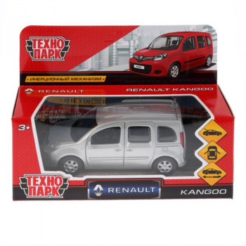Машина металл Renault Kangoo 12см, открыв. двери, инерц., серебр. ТМ Технопарк.