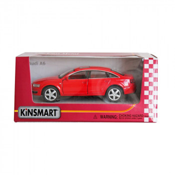 Kinsmart Машина Audi A6 металл инерция, цвет красный