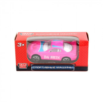 Спортивная машина 7,5 см металл розовый Технопарк YG94947-R