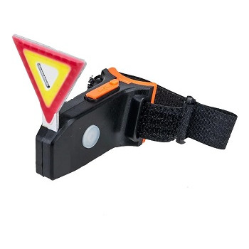 Стоп-сигнал красный треуг. LED BICYCLE аккум+USB
