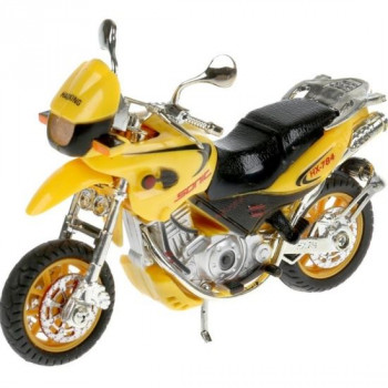 Мотоцикл "Эндуро" свет+звук на батарейках, 14см, желтый